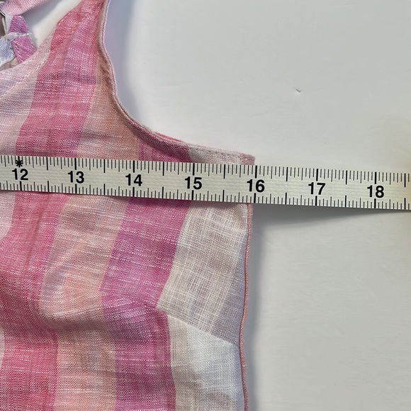 NWT👕 Splendid Sunset Hibiscus Stripe Linen Blend Tank Top SZ-XS - Picture 10 of 12